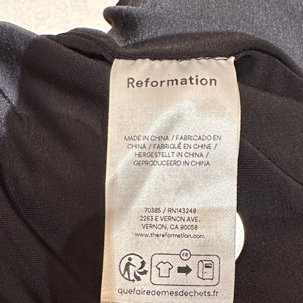 Reformation Black Strapless Top - Picture 4 of 8